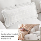 Divano componibile a U blu/bianco con doppia chaise longue, console, porta bicchieri e porte USB – Posti a sedere 4–6