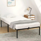 Struttura Letto a Piattaforma in Metallo Nero, Nessuna Rete a Molle Necessaria – Singolo/Matrimoniale/Queen/King