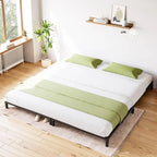 Struttura Letto a Piattaforma in Metallo Nero, Nessuna Rete a Molle Necessaria – Singolo/Matrimoniale/Queen/King