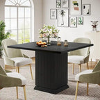Tavolo da Pranzo Quadrato Bianco per 4, Stile Moderno in Legno