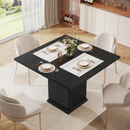 Tavolo da Pranzo Quadrato Bianco per 4, Stile Moderno in Legno