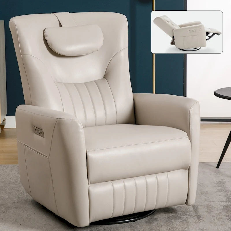Poltrona reclinabile girevole con movimento a dondolo Power Glider per 1, vari colori