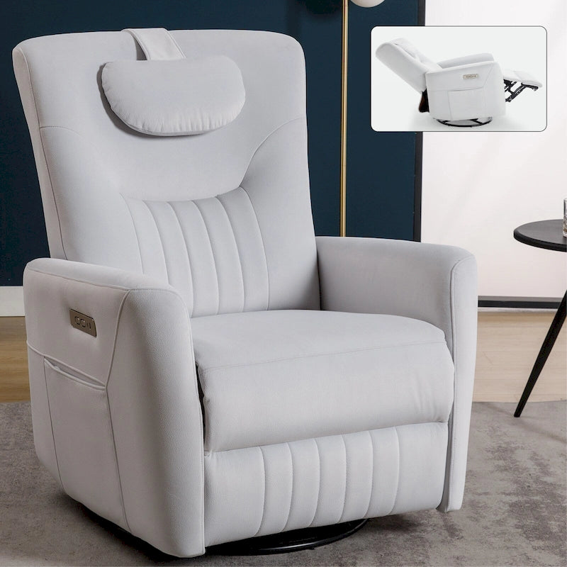 Poltrona reclinabile girevole con movimento a dondolo Power Glider per 1, vari colori