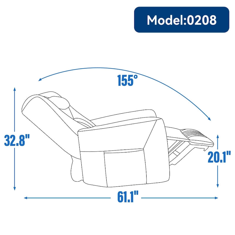 Poltrona reclinabile girevole con movimento a dondolo Power Glider per 1, vari colori