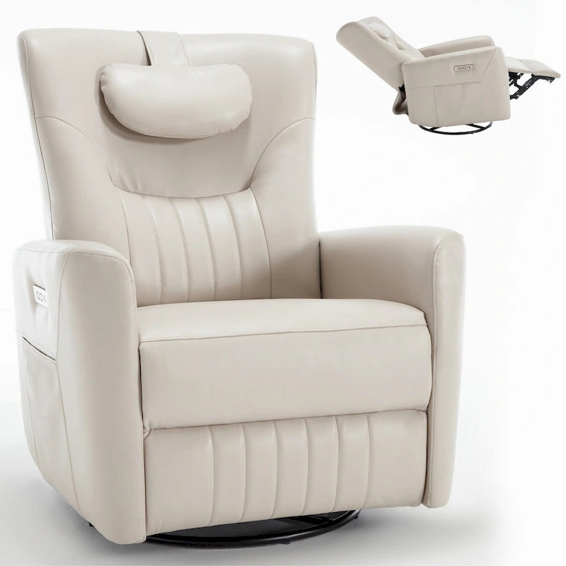 Poltrona reclinabile girevole con movimento a dondolo Power Glider per 1, vari colori