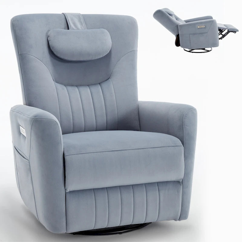 Poltrona reclinabile girevole con movimento a dondolo Power Glider per 1, vari colori