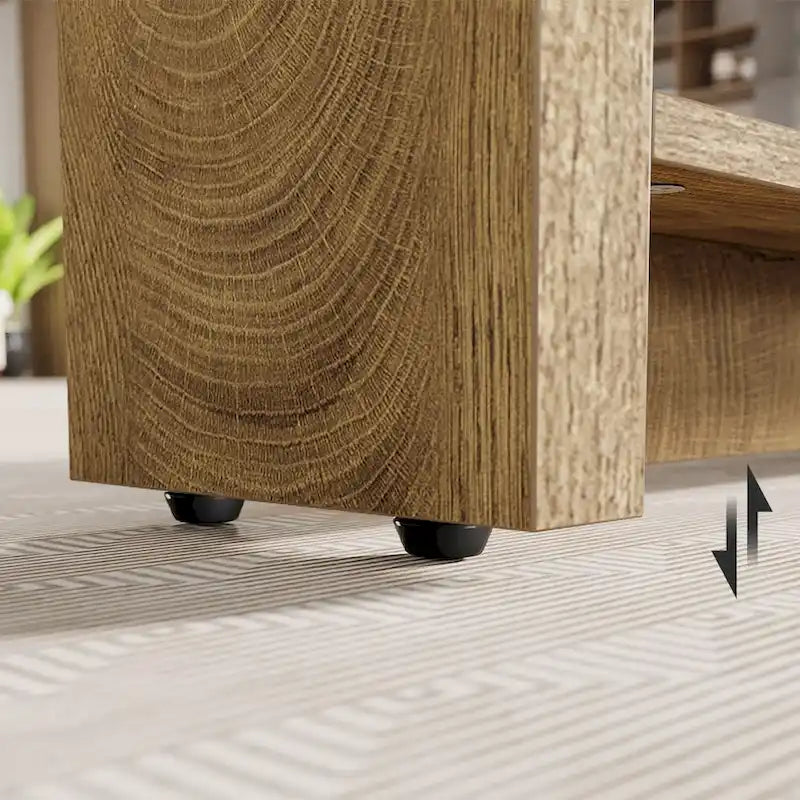 Tavolo da Pranzo Rettangolare in Legno Naturale per 8 Persone, Stile Minimalista
