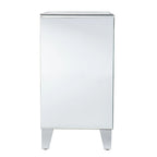 Comodino con 3 cassetti a specchio Silver Mirror Glam per 1