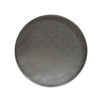 Set di tavoli rotondi in metallo martellato, 3 pezzi, argento/oro, per 1-4 persone