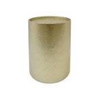 Set di tavoli rotondi in metallo martellato, 3 pezzi, argento/oro, per 1-4 persone