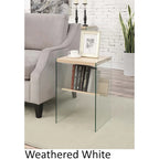 Convenience Concepts SoHo Glass End Table with Shelf