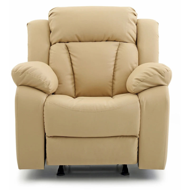 Poltrona reclinabile Rocker in similpelle – Marrone scuro / Bianco / Grigio / Nero / Beige, 1 persona