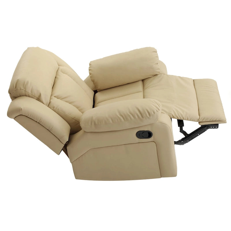 Poltrona reclinabile Rocker in similpelle – Marrone scuro / Bianco / Grigio / Nero / Beige, 1 persona