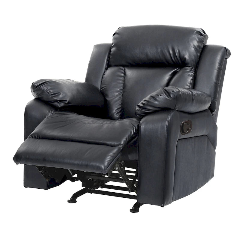 Poltrona reclinabile Rocker in similpelle – Marrone scuro / Bianco / Grigio / Nero / Beige, 1 persona