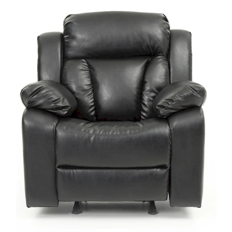Poltrona reclinabile Rocker in similpelle – Marrone scuro / Bianco / Grigio / Nero / Beige, 1 persona
