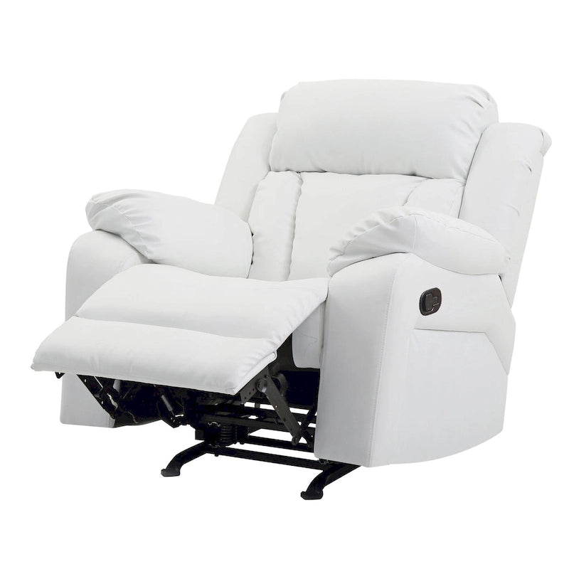 Poltrona reclinabile Rocker in similpelle – Marrone scuro / Bianco / Grigio / Nero / Beige, 1 persona