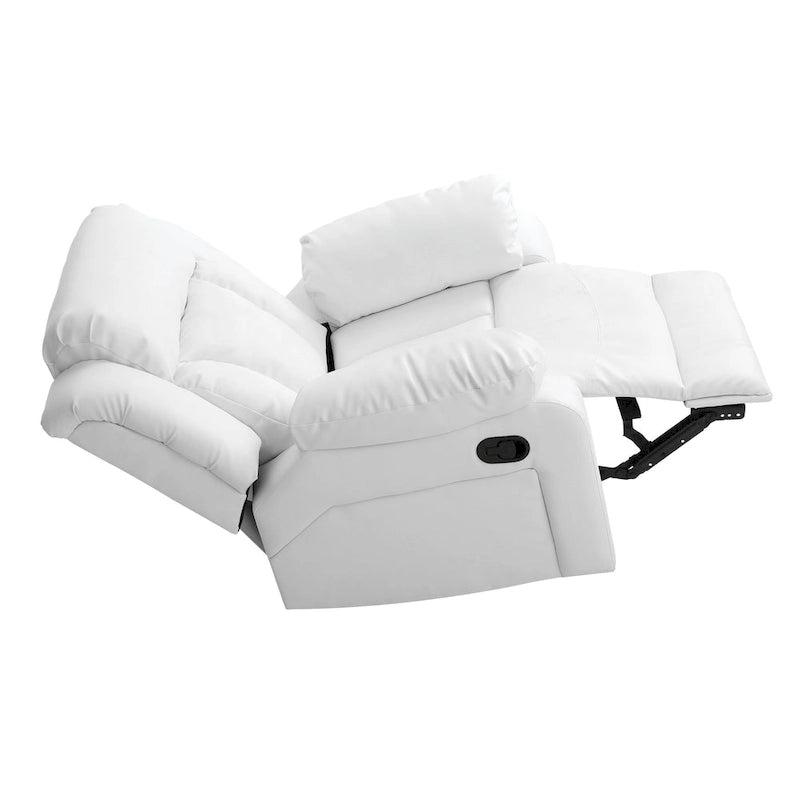Poltrona reclinabile Rocker in similpelle – Marrone scuro / Bianco / Grigio / Nero / Beige, 1 persona