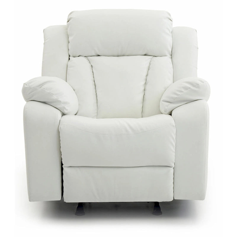 Poltrona reclinabile Rocker in similpelle – Marrone scuro / Bianco / Grigio / Nero / Beige, 1 persona