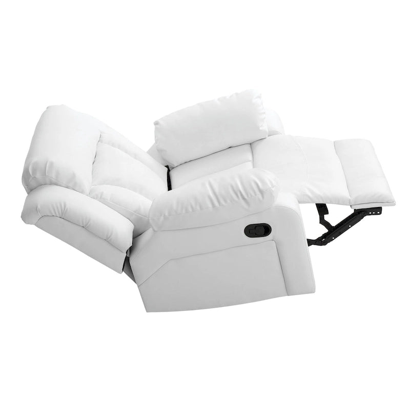 Poltrona reclinabile Rocker in similpelle – Marrone scuro / Bianco / Grigio / Nero / Beige, 1 persona