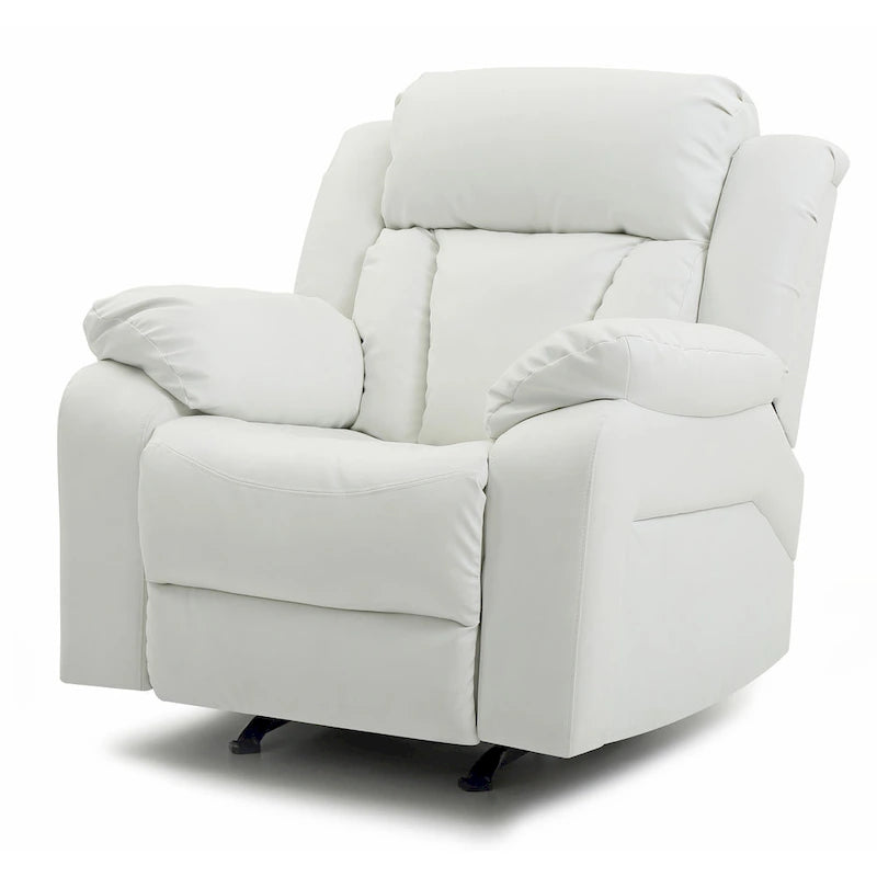Poltrona reclinabile Rocker in similpelle – Marrone scuro / Bianco / Grigio / Nero / Beige, 1 persona