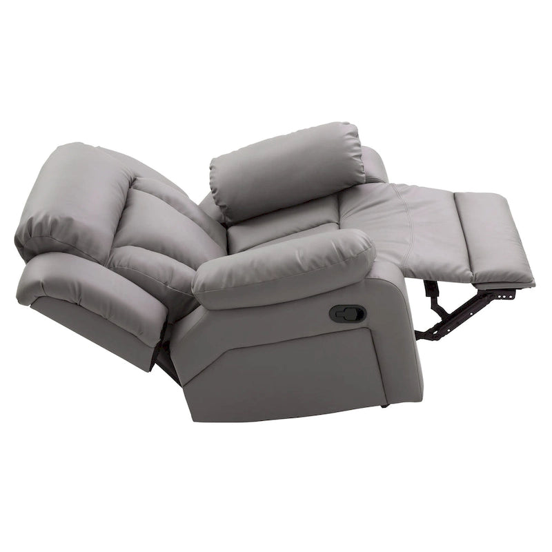 Poltrona reclinabile Rocker in similpelle – Marrone scuro / Bianco / Grigio / Nero / Beige, 1 persona