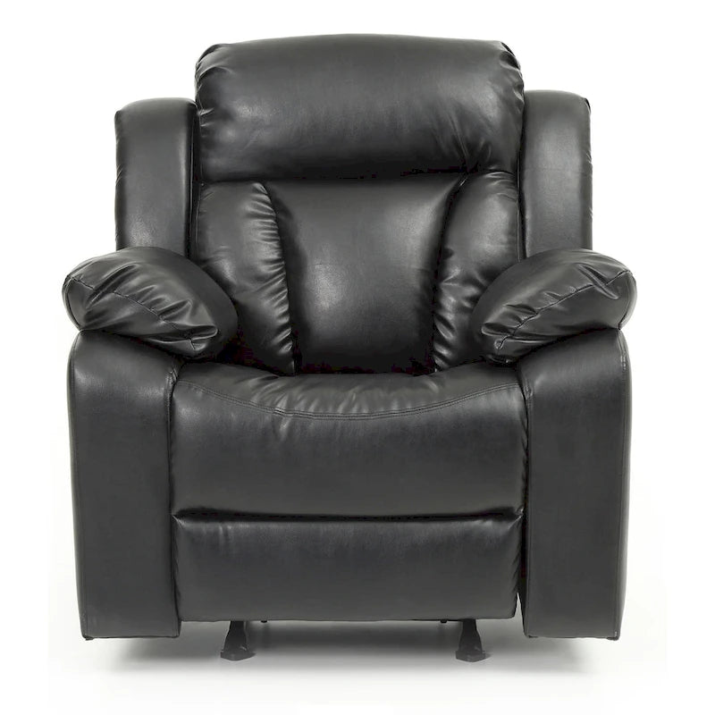Poltrona reclinabile Rocker in similpelle – Marrone scuro / Bianco / Grigio / Nero / Beige, 1 persona