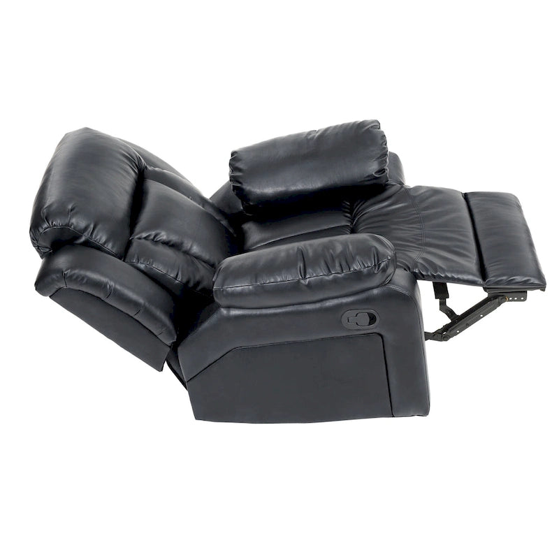 Poltrona reclinabile Rocker in similpelle – Marrone scuro / Bianco / Grigio / Nero / Beige, 1 persona