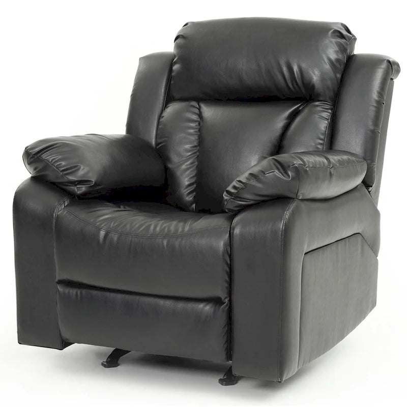 Poltrona reclinabile Rocker in similpelle – Marrone scuro / Bianco / Grigio / Nero / Beige, 1 persona