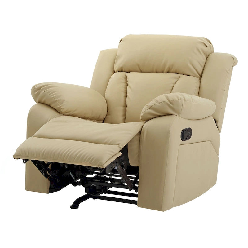 Poltrona reclinabile Rocker in similpelle – Marrone scuro / Bianco / Grigio / Nero / Beige, 1 persona