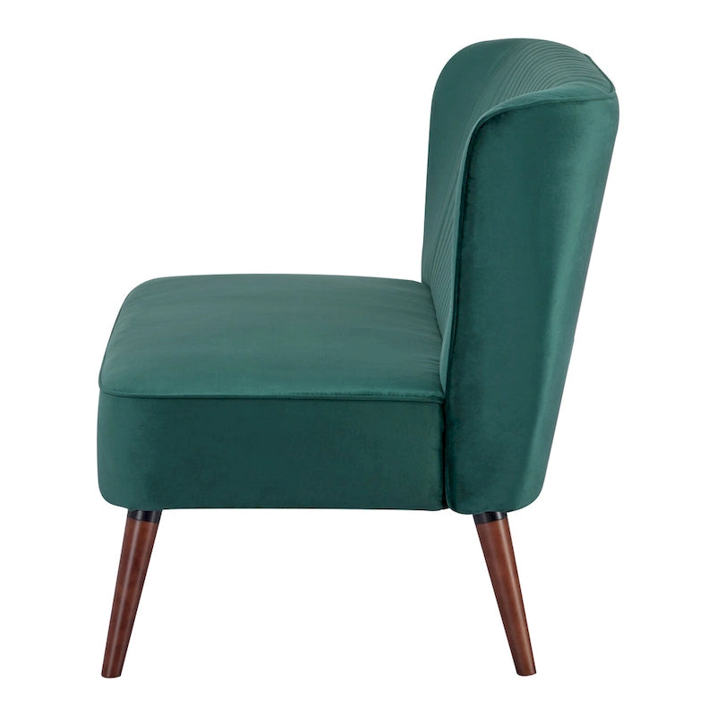 Divanetto a 2 posti senza braccioli in velluto, stile moderno di metà secolo (verde/blu/rosa cipria/grigio/blu reale)