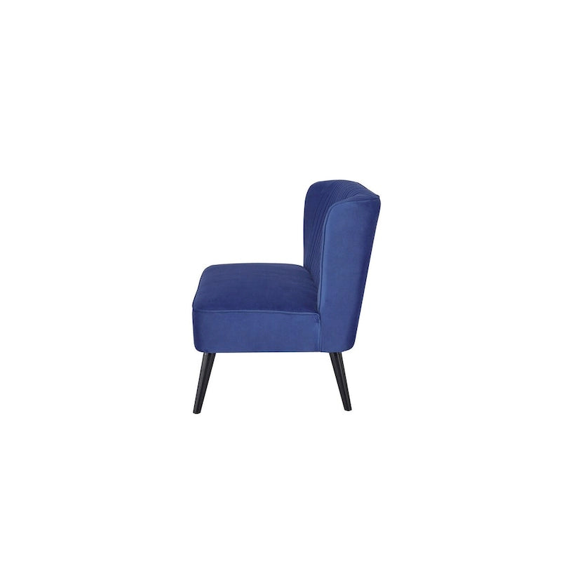 Divanetto a 2 posti senza braccioli in velluto, stile moderno di metà secolo (verde/blu/rosa cipria/grigio/blu reale)