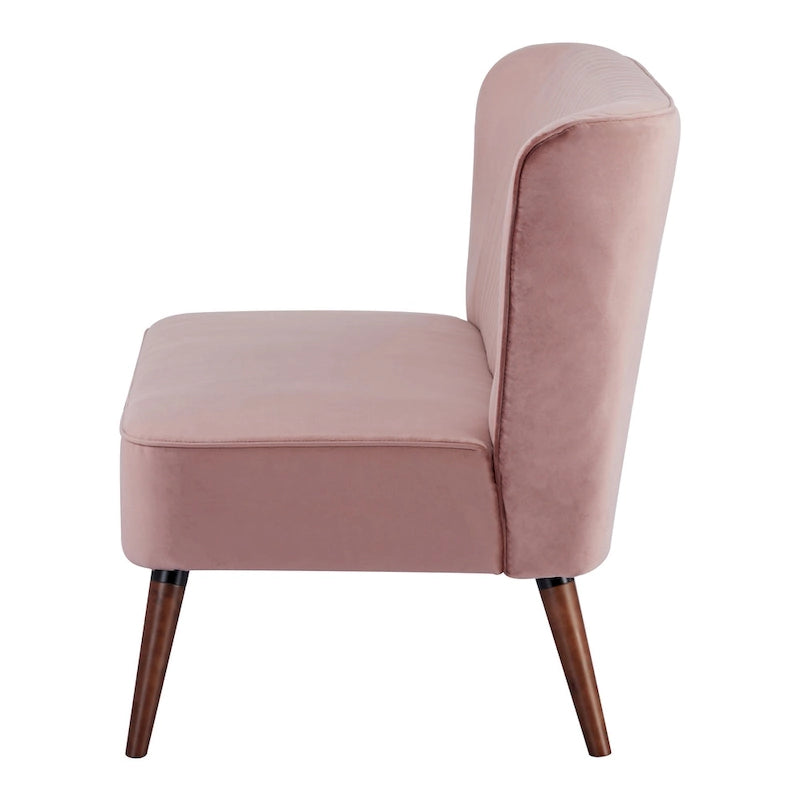 Divanetto a 2 posti senza braccioli in velluto, stile moderno di metà secolo (verde/blu/rosa cipria/grigio/blu reale)