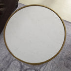 Tavolino d'appoggio a barile Oro/Nero/Argento, in ferro, per 1, 42,5 x 42,5 x 56 cm