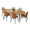 Set da pranzo 7 pezzi, stile moderno di metà secolo, 6 posti a sedere – Colori assortiti