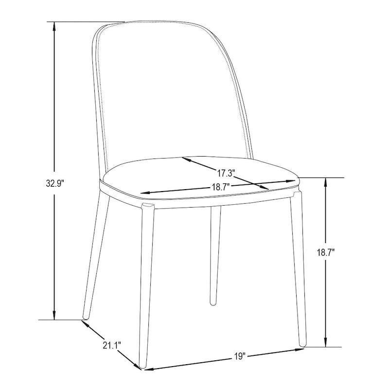 Set da pranzo 7 pezzi, stile moderno di metà secolo, 6 posti a sedere – Colori assortiti