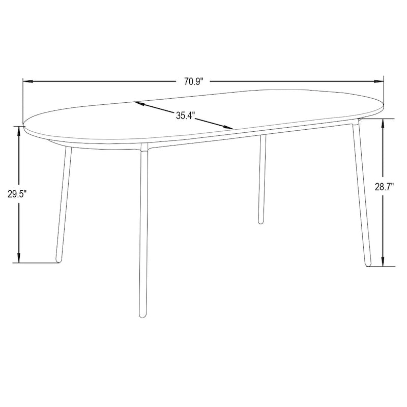 Set da pranzo 7 pezzi, stile moderno di metà secolo, 6 posti a sedere – Colori assortiti