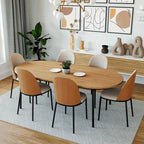 Set da pranzo 7 pezzi, stile moderno di metà secolo, 6 posti a sedere – Colori assortiti