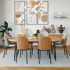 Set da pranzo 7 pezzi, stile moderno di metà secolo, 6 posti a sedere – Colori assortiti