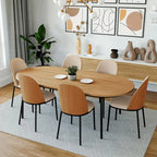 Set da pranzo 7 pezzi, stile moderno di metà secolo, 6 posti a sedere – Colori assortiti