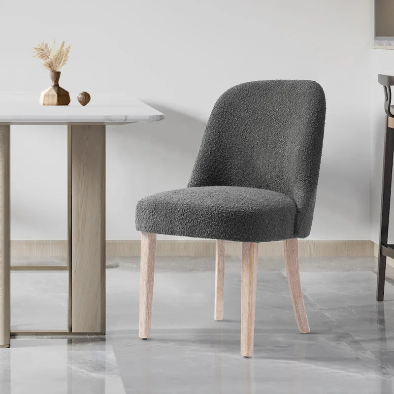 Sedia laterale imbottita in boucle, multicolore, resistente all'acqua, sedile singolo