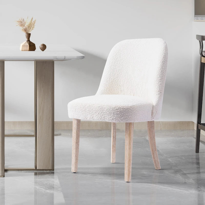 Sedia laterale imbottita in boucle, multicolore, resistente all'acqua, sedile singolo