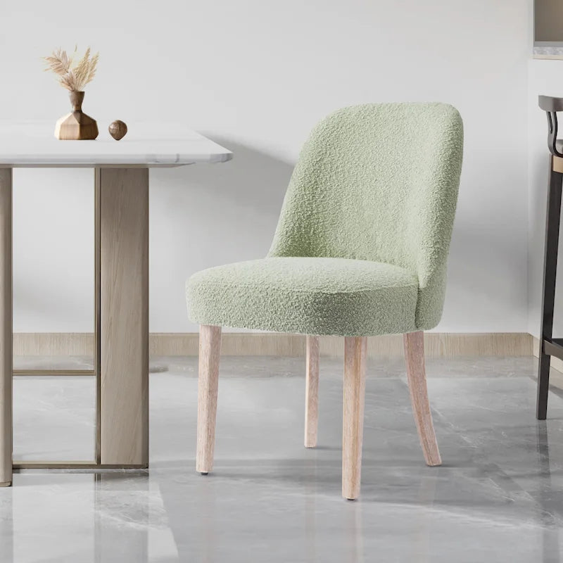 Sedia laterale imbottita in boucle, multicolore, resistente all'acqua, sedile singolo
