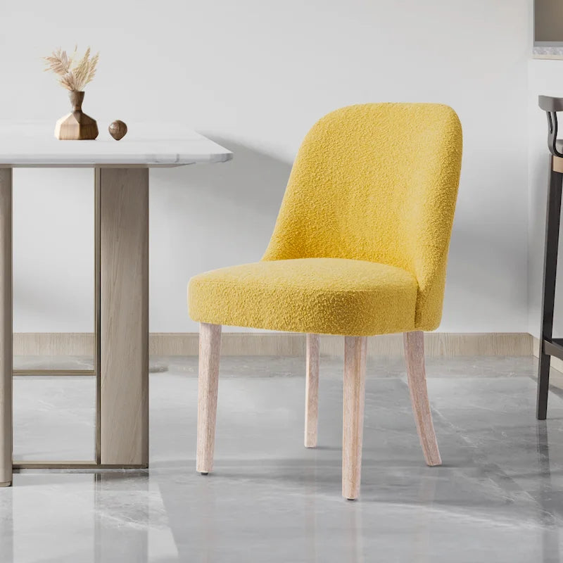 Sedia laterale imbottita in boucle, multicolore, resistente all'acqua, sedile singolo