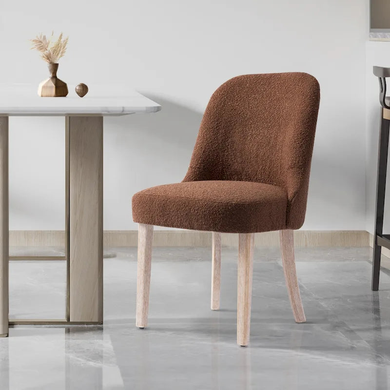 Sedia laterale imbottita in boucle, multicolore, resistente all'acqua, sedile singolo