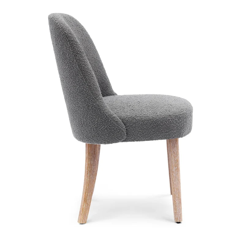 Sedia laterale imbottita in boucle, multicolore, resistente all'acqua, sedile singolo