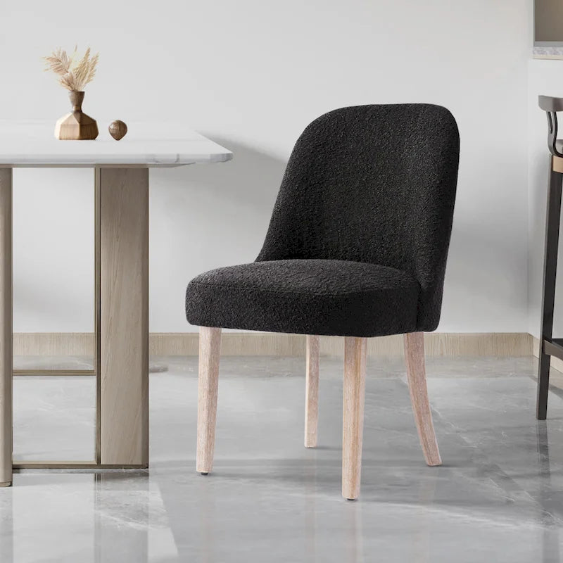 Sedia laterale imbottita in boucle, multicolore, resistente all'acqua, sedile singolo