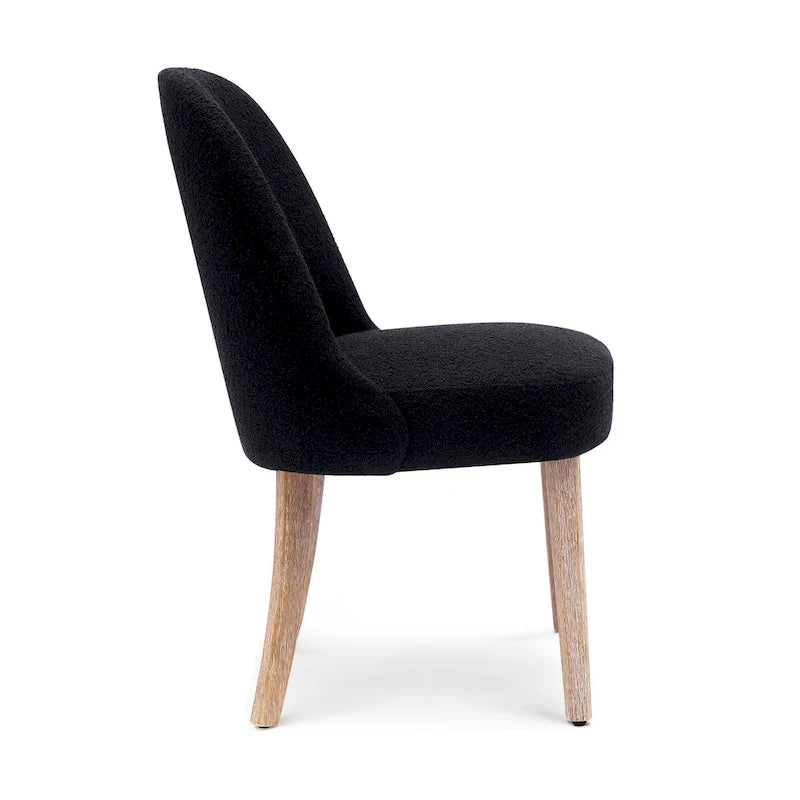 Sedia laterale imbottita in boucle, multicolore, resistente all'acqua, sedile singolo