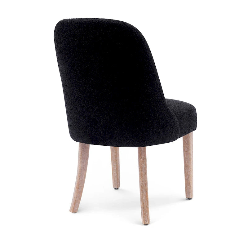 Sedia laterale imbottita in boucle, multicolore, resistente all'acqua, sedile singolo