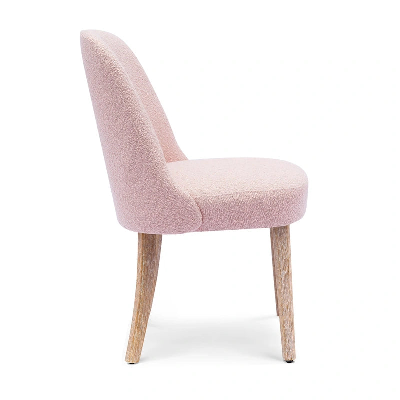Sedia laterale imbottita in boucle, multicolore, resistente all'acqua, sedile singolo