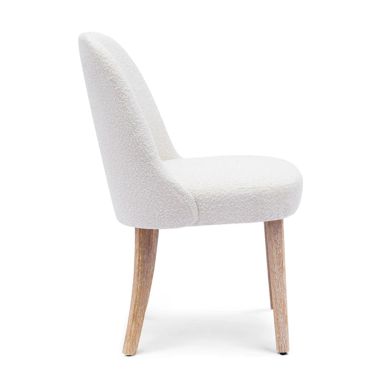 Sedia laterale imbottita in boucle, multicolore, resistente all'acqua, sedile singolo
